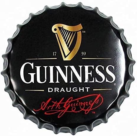 Retro Collection's Wall Art/sign Guiniss 30cm Retro/Vintage Tin Metal Bottle Top Bar Pub hand made