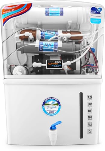 Aqua Frisch 12L Advanced Water Purifier | RO + UV + UF + Copper + Alkaline with Mineralizer | Water Filter for Home & Kitchen (White) view 1