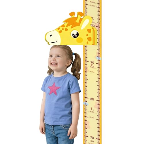 FooYee Medidor de Altura 3D Giraffa para Niños, Sticker Pared Magnético Gráficos de crecimiento Removible para Niños y Niñas, Decoración Habitación Infantil y Guardería, Regla de Crecimiento 65–180 cm