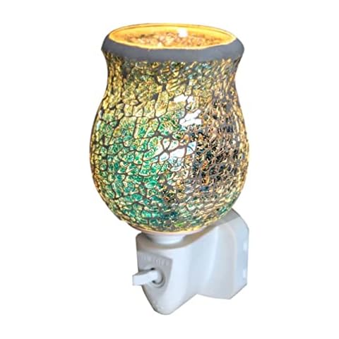 Sense Aroma Turquoise Crackle Tulip Mosaic Plug In Wax Melt Warmer Cover