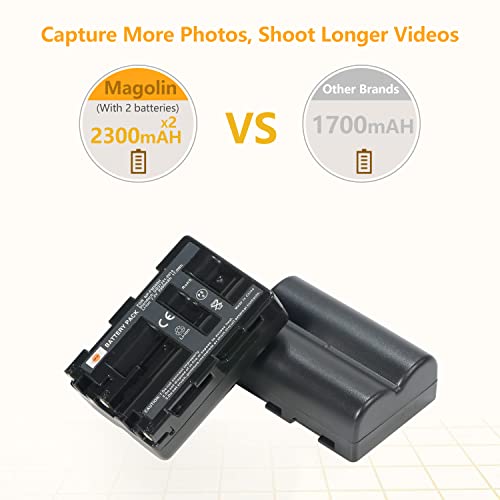 Batería NP-FM500H pack de 2 con cargador dual USB inteligente para cámaras Sony Alpha 3