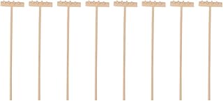 HEALLILY 8Pcs Mini Zen Sand Rakes Bamboo Rakes Tool Miniature Meditation Zen Garden Tool Feng Shui Tabletop Rock Ornament Garden Desktop Sandbox Kits 14cm x3. 5cm