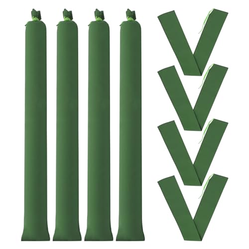 Bolsa de arena para inundaciones PATIKIL de lona larga de 6' x 6" verde en pack de 8