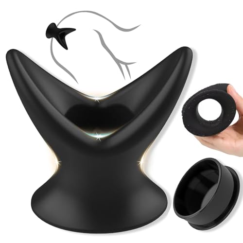 Hollow Expanding Butt Plug Tunnel Plug Sex Toys V-Shaped Silicone Prostate Massager Anal Stretcher Expander for Anal Training Dilator BDSM Anal Sex Toy Adult Toys Dildo for Gay Men Women Couples(M)