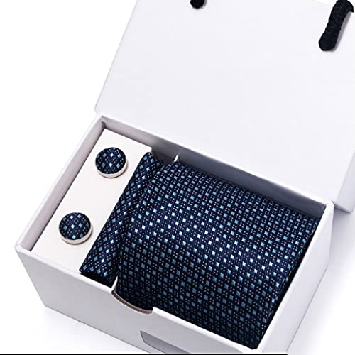 Set de Corbata, Pañuelo y Gemelos de Seda
