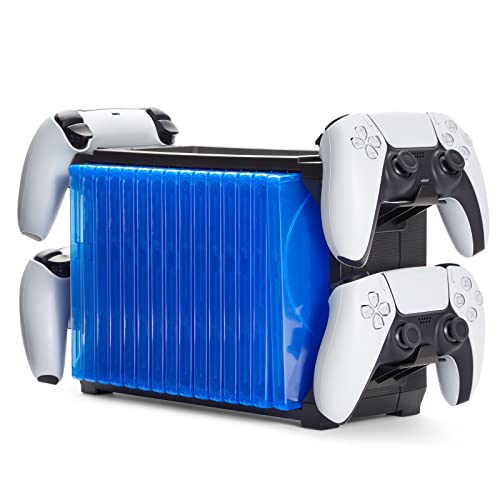 image for ionX Video Game Sorter & Organizer - 15-Slot, Black - Case & Controlle