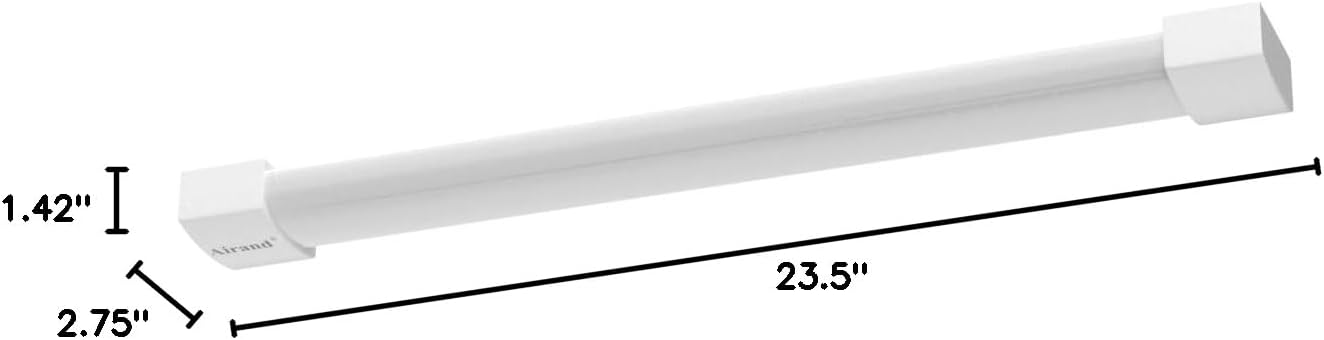 Airand Utility LED Shop Light Fixture 2FT 4FT with Plug, Linkable led Tube Light 5000K Under Cabinet Lighting,1800 LM LED Ceiling and Closet Light 18W, Corded Electric with ON/Off Switch