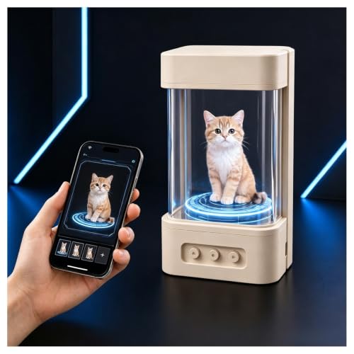 Pantalla de escritorio interactiva para el hogar y oficina con hologramas 3D de fotos en ABS