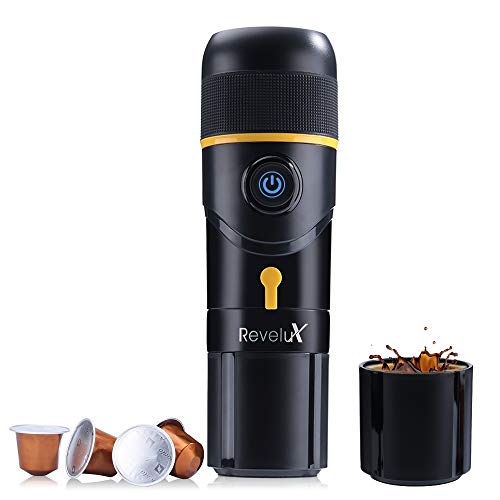 Revelux Electric Portable Espresso Coffee Maker, 15 Bars Pressure, Automatic Pump, Boil water，Compatible
