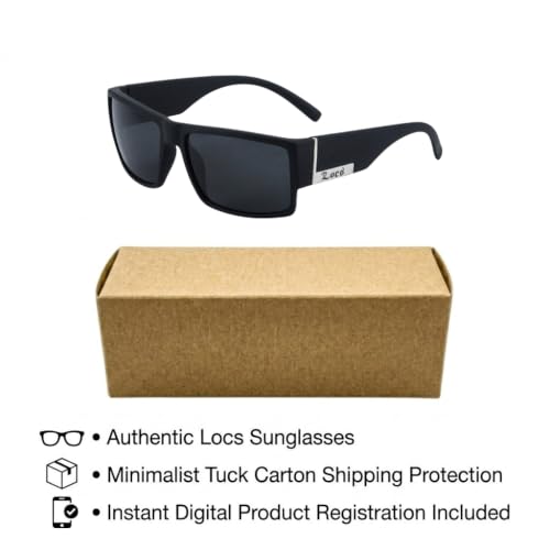 Image of Locs Mens Flat Top Gangster Sunglasses Black Silver Frame 91026