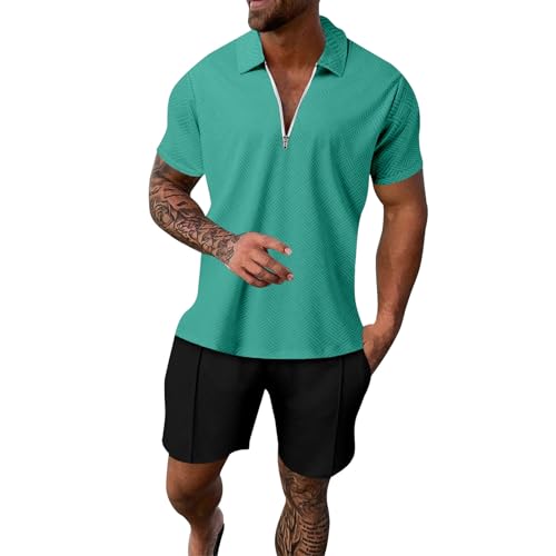 Ensemble t-shirt short homme manches courtes tenue plage plein air