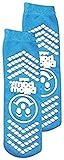 PillowPaws Terries Slip Resistant Socks LARGE (TEAL) (3 pairs)