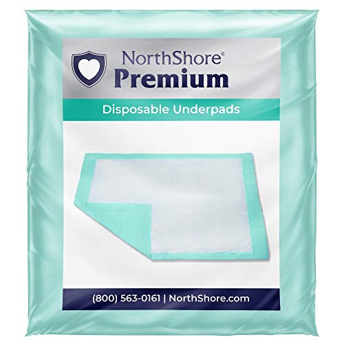 NorthShore Premium, 36 x 36, 40 oz, Green Super-Absorbent Underpads (Chux), Ultra Large, Case/120 (12/10s)
