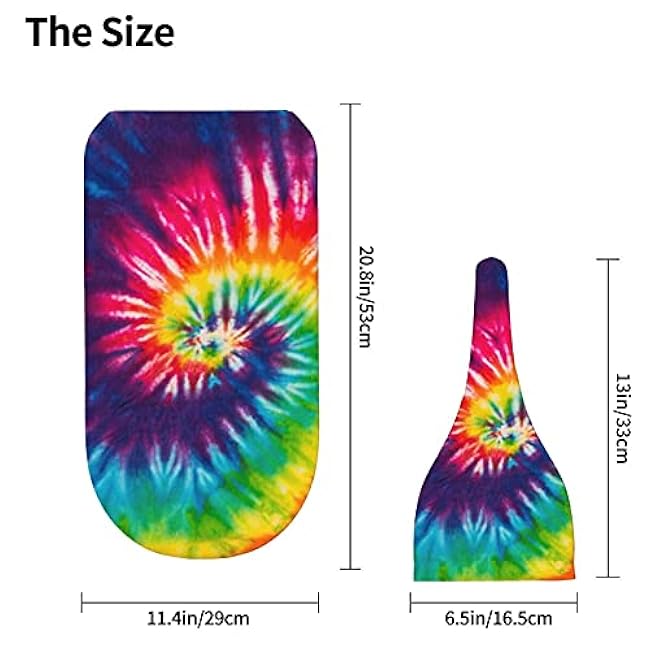 Tie Dye Colorful Rainbow Newborn Swaddle Blankets Beanie Hat Sets Soft and Stretchy Baby Blanket Swaddle Sack for Baby Shower Infant Boy and Girl