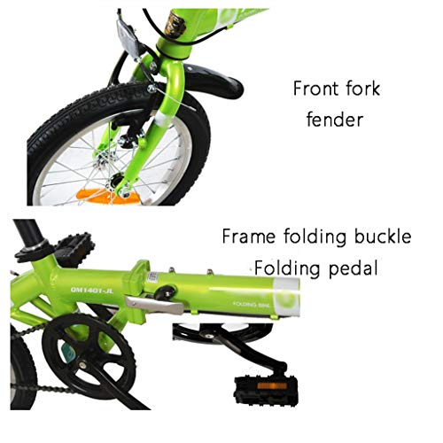 Vouwfiets, City Compacte vouwfiets voor Urban Commuter, enkele snelheid, Lichtgewicht aluminium frame, City Compacte… - Afbeelding 7