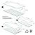 Hudgan 8 PACK Stackable Pantry Organizer Bins (3 sizes) - Clear Fridge Organizers for Kitchen, Freezer, Countertops, Cabinets - Plastic Food Storage Container with Handles for Home and Office