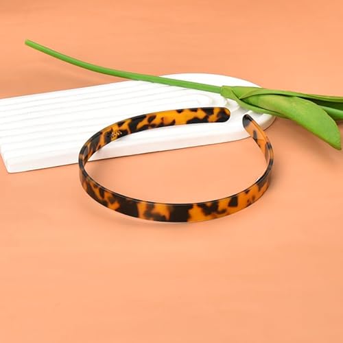 Kefley Tortoise Shell Acetate Headband For Women With Teeth Leopard Print Resin Thin Headbands For Women’S Hair Acrylic Plastic Headband Hair Band Headpiece Vintage Hairband Hair Accessories thumb #1