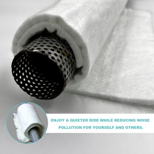 Rdxcv Muffler Mat, Soundproof Fiberglass Exhaust Muffler Packing Mat, Exhaust Pipe Wrap Silencer Insulation for 2-Stroke 4-Stroke ATVs Dirt Bikes Scooters (21.6×11.3×0.4 Inches) - 5