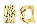 JanKuo Jewelry Gold Tone Polished Antique Vintage Clip On Earring