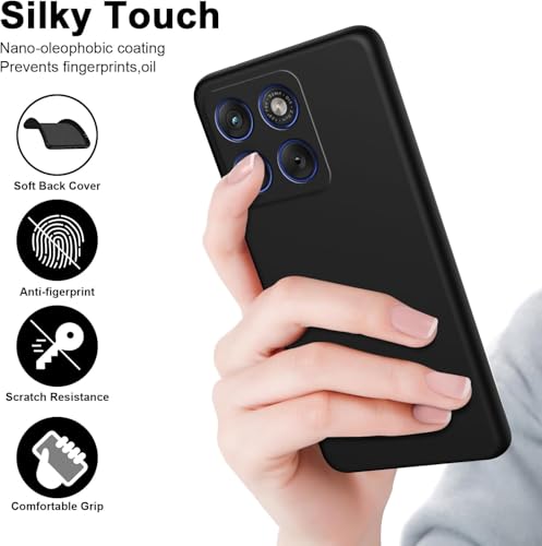 Jilivock Case for Motorola Moto Edge 70 5G/X70 Air Phone Case TPU Soft Silicone Cover, Shockproof Silicone Phone Case with Microfiber Lining（Black） by Jilivock - Used condition - Image 7