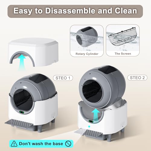 Ellenpent Automatic Litter Box — WiFi-Connected Rake Box with 90L Capacity — view 8