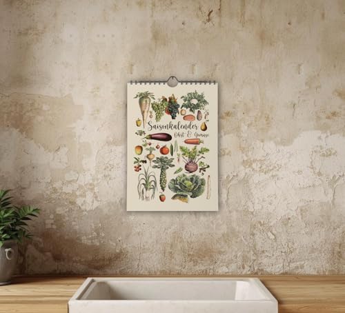 Saisonkalender Obst und Gemüse | Wandkalender A4