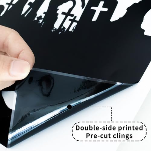 KBRPEY 3 Immagini Halloween Vetrofanie Addobbi