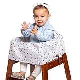 J.L. Childress Healthy Habits Disposable Restaurant High Chair Covers - 12 Count - Individually Wrapped Baby Seat Covers - Covers All Surfaces - Stars/Hearts/Arrows