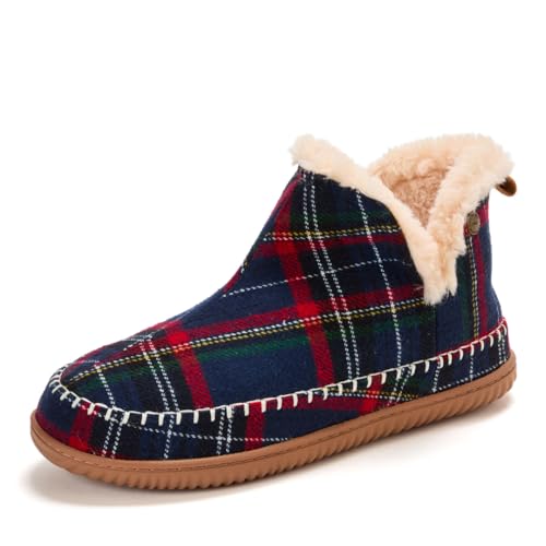 Image of Dearfoams Men's Memory Foam Indoor House Slippers Brixen Ankle Boot House Shoes - Gifts for Men
