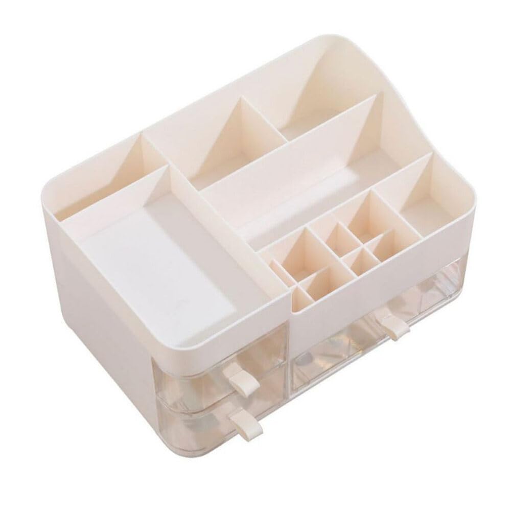 STOBAZA Desk Organizer with Drawers Clear Remote Control Holder Storage Box for Pencils Chargers Markers Tapes Office Supplies