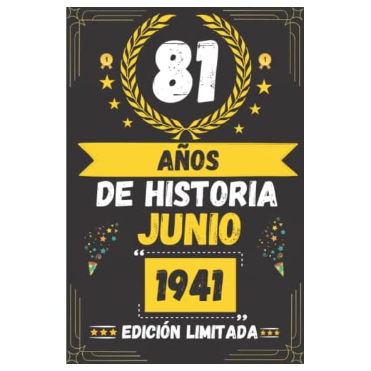 CUADERNO, 81 AÑOS DE HISTORIA JUNIO 1941 EDICIÓN LIMITADA: Regalo de 81 cumpleaños para mujeres y hombres, ideas de 81 cumpleaños... un cumpleaños... ... regalo de 81 cumpleaños para él/ella.