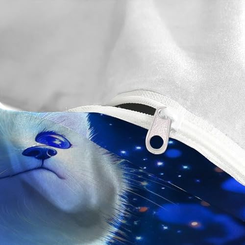Housse de couette chat zippée 200x200 pour changer de lit facilement