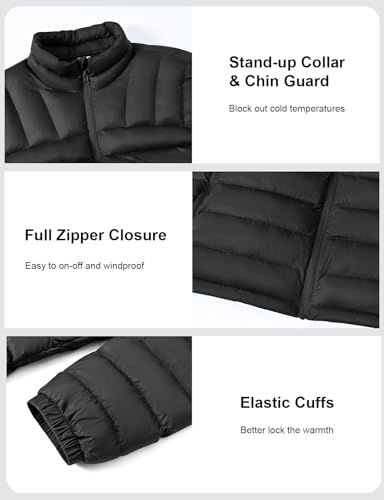BGOWATU Men's Lightweight Packable Puffer Jacket Warm Winter Jacket for Men Down Alternative Puffy Coat3