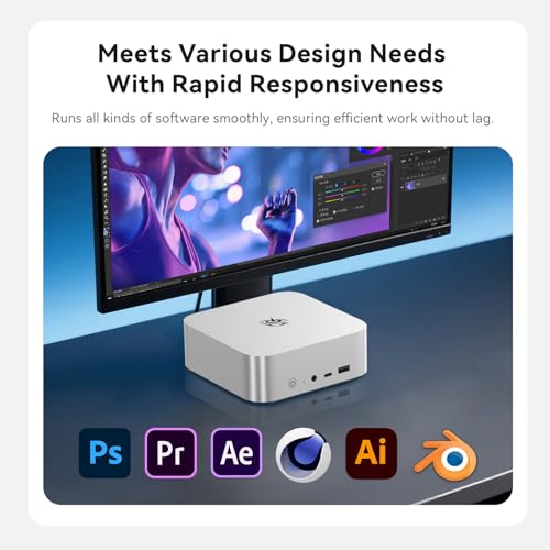 Image of Beelink SER10 MAX Mini PC, AMD Ryzen AI 9 HX 470(4nm, 12C /24T) up to 5.2GHz, Mini Computer 32GB DDR5 RAM 1TB M.2 NVME SSD, Desktop PC 4K@240Hz Triple Display /USB4 /WiFi6 /BT5.2 /10Gbps /W-11 Pro