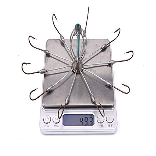 Carbon Steel Crab Fishing Hook - 10 Hooks with Bait Cage Holder (B0CG2Q695Q) Amazon Price History, Amazon Price Tracker
