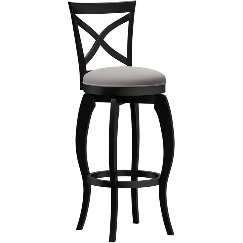 Hillsdale Ellendale 31.25 Wood Contemporary Bar Stool in Black/Gray