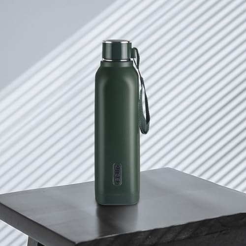 Image of Cello Puro Steel-X Royce 900 | Inner Steel Bottle | PU Insulation | Cold Insulated Bottle | Best Usage for Office /School /College /Gym /Picnic /Home /Fridge | 650ml, Mint Green