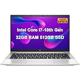 HP EliteBook 830 G7 Businesses Laptop, 13.3' FHD Laptops, Intel Core i7-10610U 1.8GHz, 32GB RAM, 512GB SSD, Backlit Keyboard, Webcam, Bluetooth, Windows 10 Pro (Renewed)