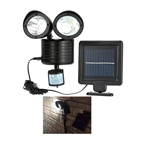 WXMLLZLD Body Sensors Solarleuchten Solar-außenleuchten Gartenlandschaftsleuchte Wandleuchten Mit Doppelkopfstrahlern Korridor Garagenstrahler Cover