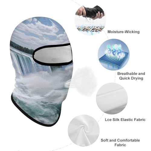 Balaclava Niagara Falls para Hombre y Mujer, Máscara Facial de Protección Solar Respirable con Cubierta Completa de Cabeza para Senderismo, Ciclismo, Correr y Conducir miniatura 3