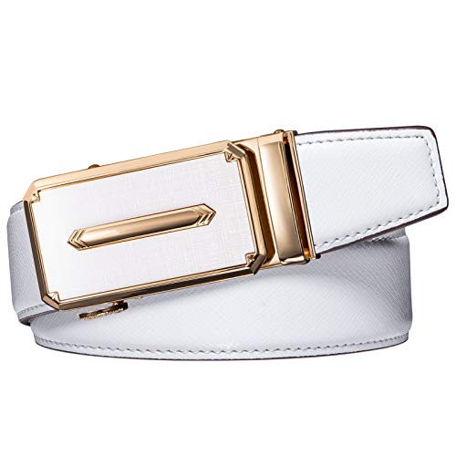 Image of Dubulle Men's Ratchet Belt Gold /Black /Red /Green /Blue /White Automatic Buckle Business Casual Belt Gift - Adjustable Fit