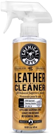 Chemical Guys SPI_208_16 Colorless and Odorless Leather Cleaner for Car Interiors, Furniture, Boots, and More (Works on Natural, Synthetic, Pleather, Faux Leather and More), 16 fl oz