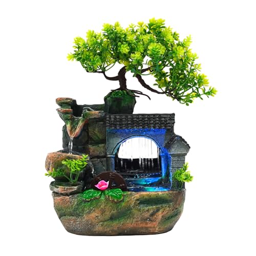 Tabletop Waterfall Fountain – 11 in Rockery...