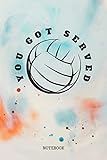  Notebook: Volleyball Game Player Training Planner / Organizer / Lined Notebook (6\" x 9\")