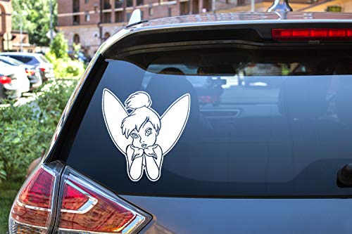 tinkerbell auto decals - SD-Tinkerbell Auto Decal Sticker for Window Car Truck|5.6 inch|White