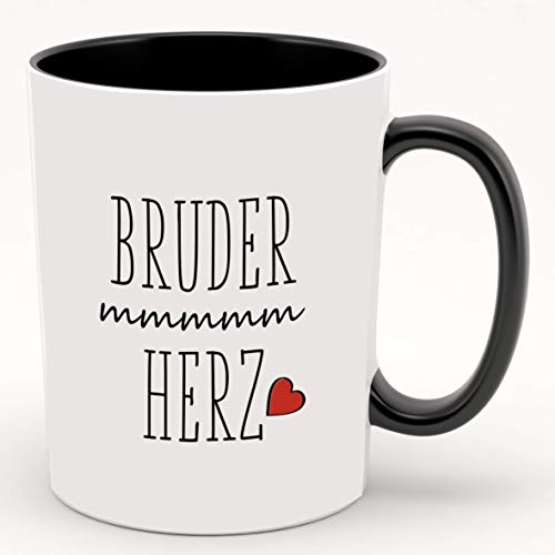 Tassenliebe® "Bruderherz - Kaffeebecher, Tasse mit Spruch - tolles Geschenk für den Bruder, Geschwister, Familie Cover
