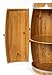 Vintiquewise Wooden Wine Barrel Shaped Wine Holder, Bar Storage Lockable Storage Cabinet