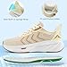 HARENCE Womens Sneakers Tennis Shoes: Comfortable Breathable Non Slip Casual Athletic Walking Shoes for Gym Workout Beige