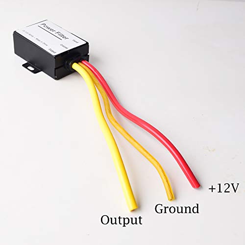 Car Power Filter EMI Noise Ground Loop Isolator Suppressor for Auto Stereo Audio Radio Stereos Amplifier Amp Speaker Equalizer Subwoofer 12V