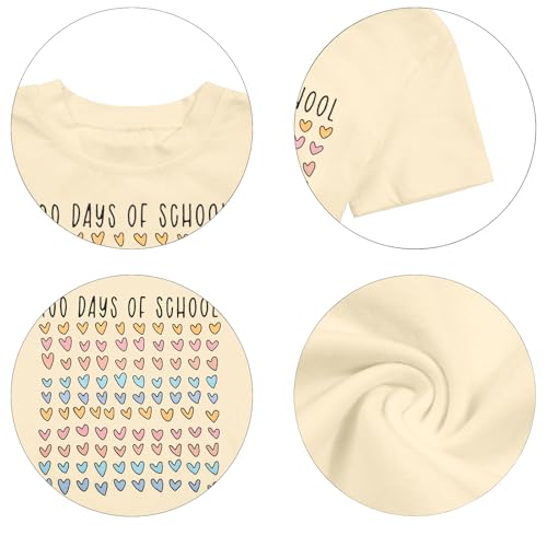 Image of BANGELY 100 Days of School Shirts for Kids Back to School Graphic Tee 100 Days Celebration Tshirt Elementary Student Gift